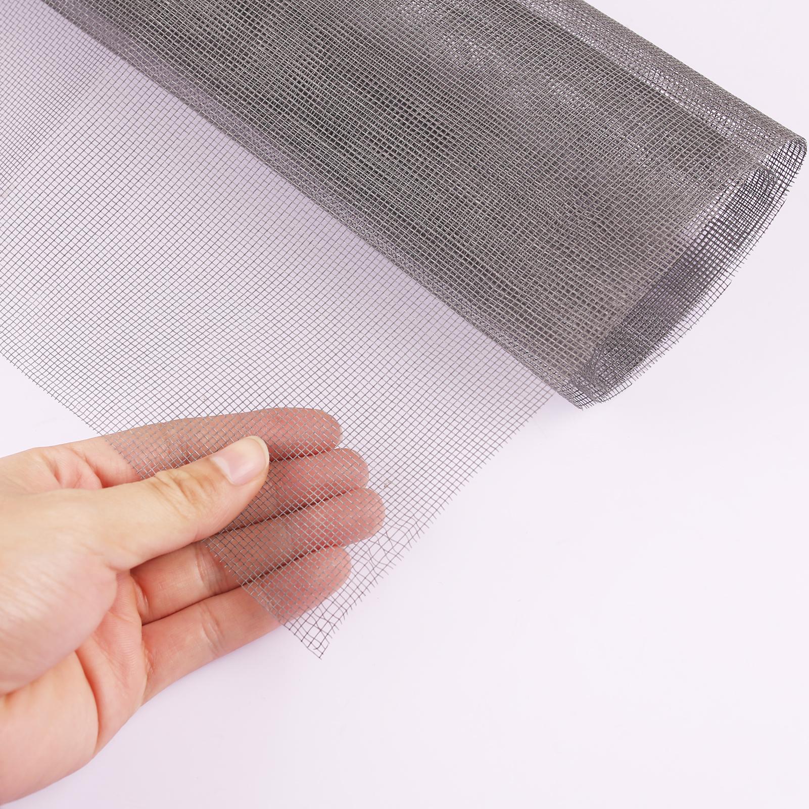 

DIY Large Window Screen Mesh Fiberglass Screen Pets-Proof & Mosquito/Insect Resistant Suitable for Balconies Garden Patio Porch 50cmx100cm серый