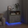 LED Sideboard Concrete Grey 71 x 34.5 x 75 cm Particle Board