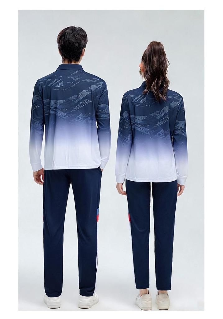 Unisex Long Sleeve Polo Sports Set - Spring/Autumn Team Uniform
