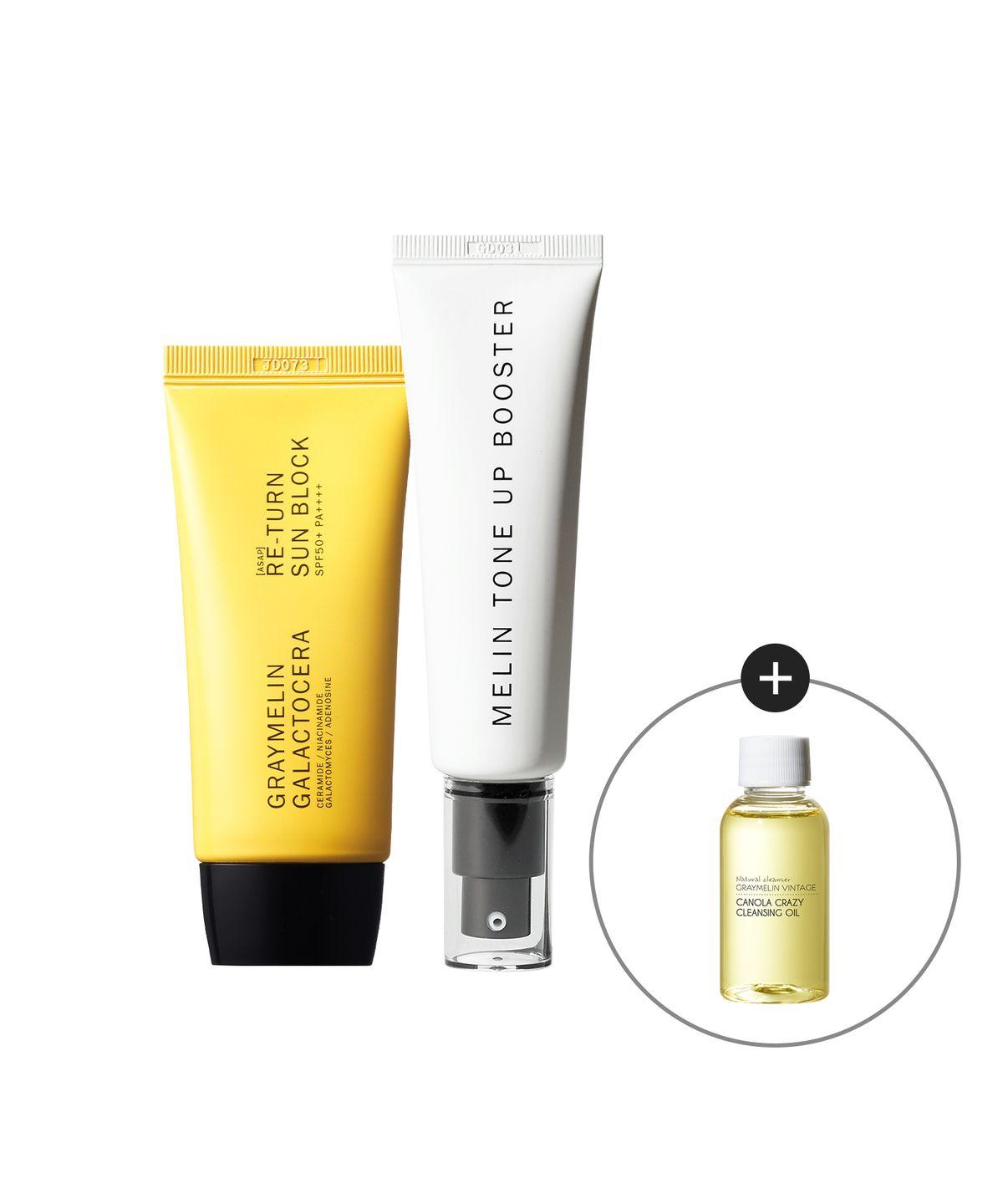 [SET][Whitening/Wrinkle Improvement Functional] Tone-Up Booster 50ml + Galactocera Return Sun Cream (SPF50+/PA++++) 50ml