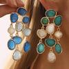 Colorful Resin Beads Tassel Drop Earrings for Women Holiday Party Jewelry Gifts