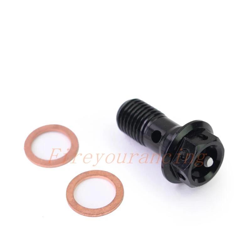 Motorrad Bremsleitungen Bremssattel Universal M10X1.25/1.0mm Banjo Schrauben Bunte Motorrad Ölnippel Schrauben Öl Schrauben