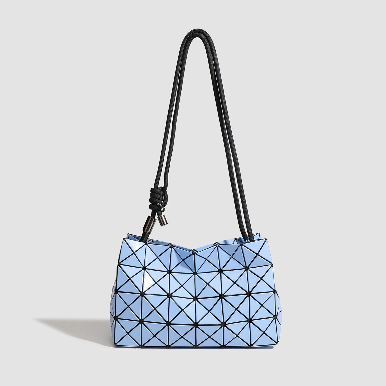 

Геометрична Діагональна Мала Квадратна Сумка На Шнурку Сумка Бостон Проста Ромбоподібна Клітинка Сумка Відро На Одне Плече Сумка Під Пахву Жіноча синій