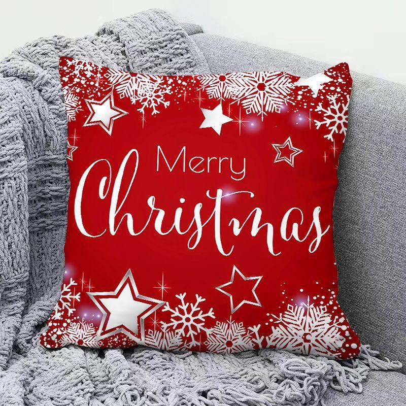 

Новая Рождественская Подушка Красный Лось Двусторонняя Рождественский Подарок Съемная и Моющаяся Наволочка Милая Подушка Поясничная Подушка linen-45x45cm double-sided [without pillow core]