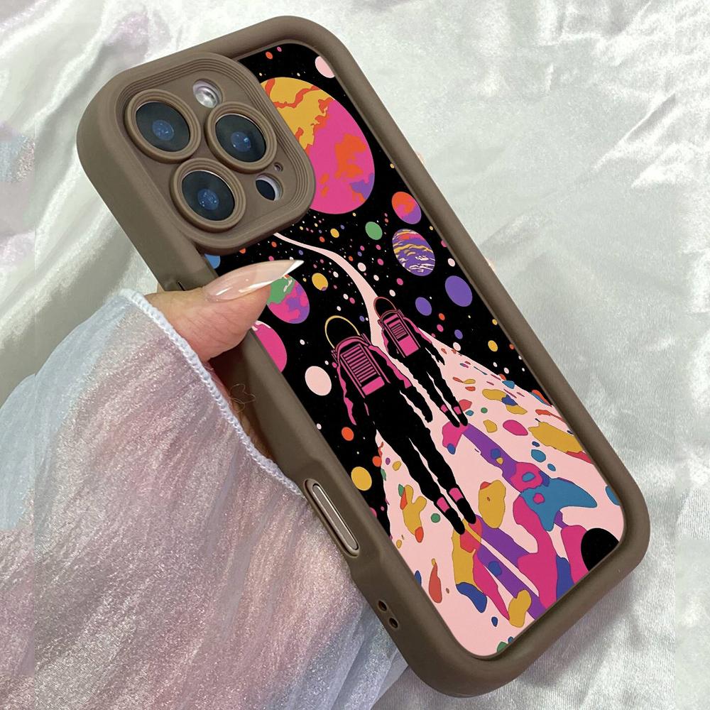 JT370 Neon Planetscape for iPhone 17 16 15 14 13 Pro Max Samsung S26 S25 Ultra A17 A07 A56 A16 Xiaomi 15T Redmi 15c Note 14 13 Soft Case