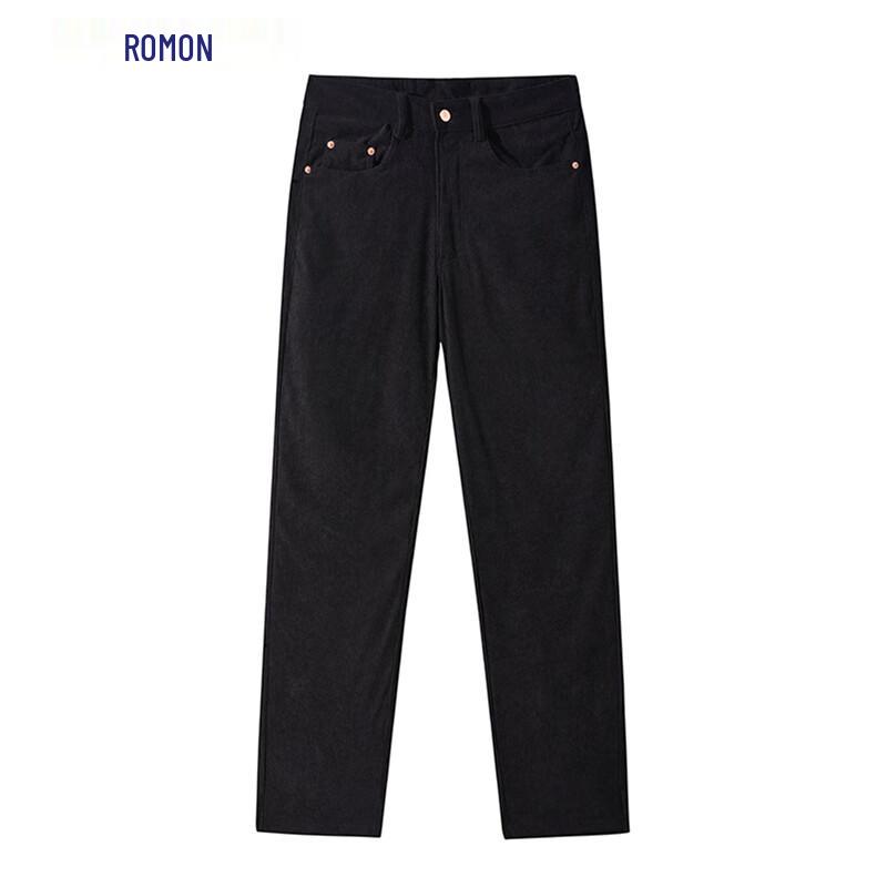 ROMON Men's Corduroy Loose Straight Casual Pants
