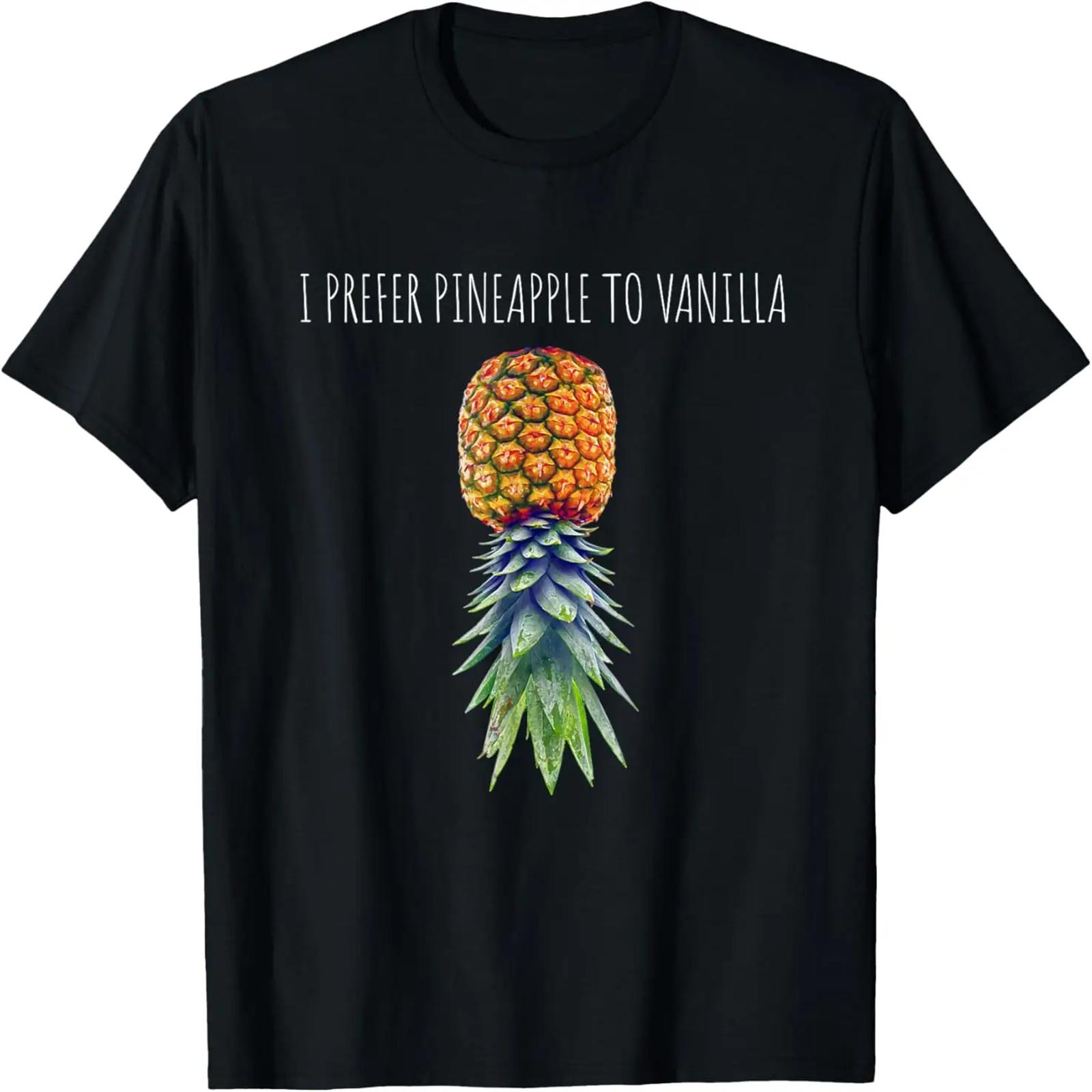 I Prefer Pineapple to Vanilla Upside Down Pineapple Swinger T-Shirt S