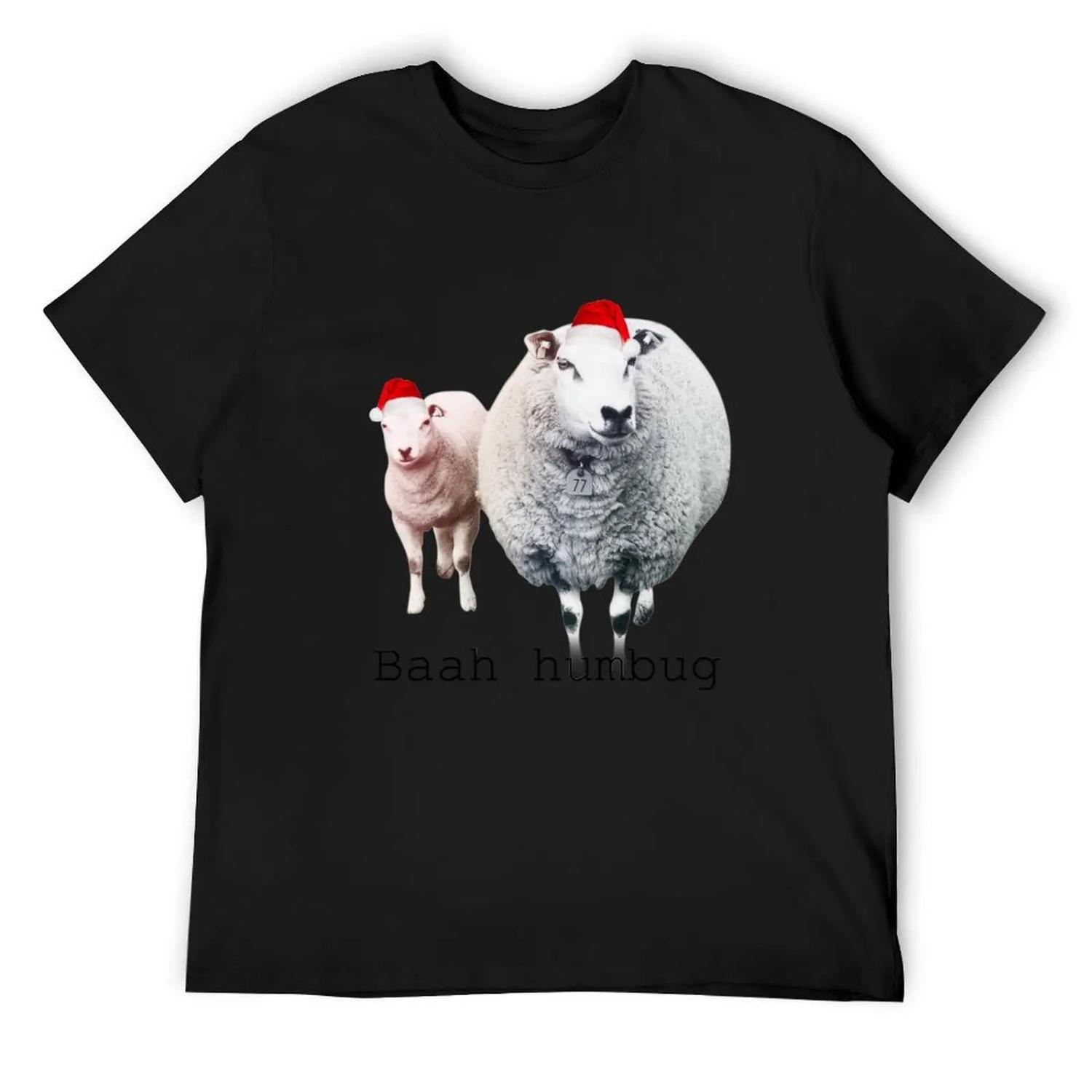 

Baa (Bah) Humbug Adorable funny Sheep T-Shirt affliction shirts oversized quick-drying anime stuff mens graphic t-shirts hip hop XXXXXL різнокольоровий