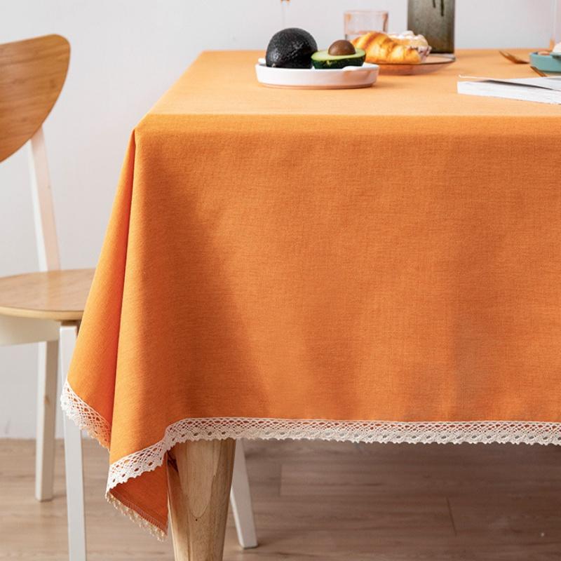 Rectangle Tablecloth Cotton Linen Square Waterproof Table Cloth Oil-Proof Table Cover For Home Kitchen Garden Restaurant Decor