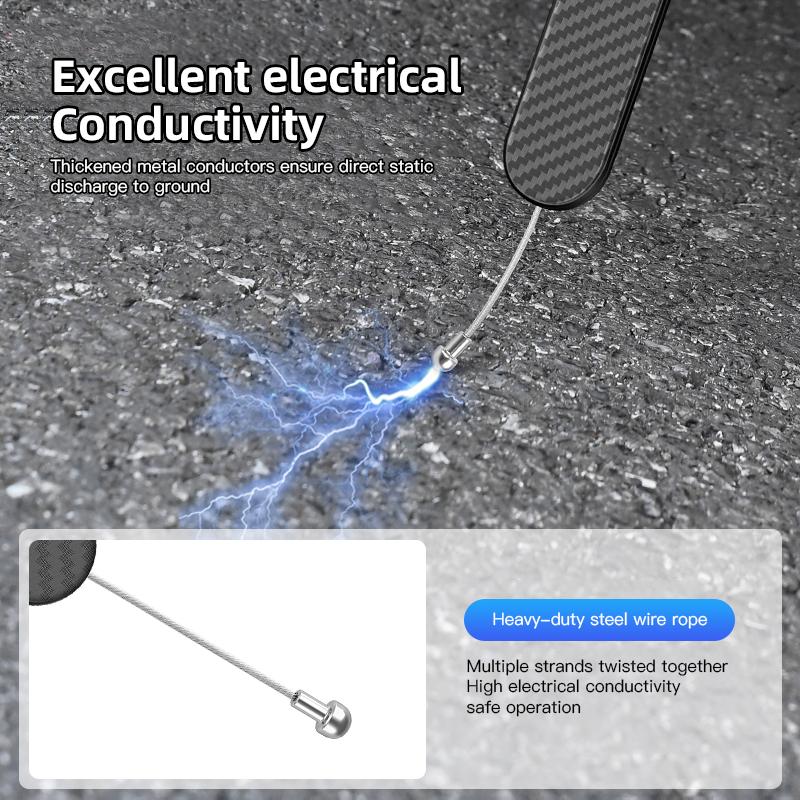 Car Anti-Static Belt Grounding Strip Adjustable Conductive Tools For Jeep Wrangler JK Gladiator Renegade Grand Cherokee Decal AKZ1