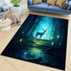 New Product Mysterious Deer In Forest Carpet for Living Room Bedroom Bedside Floor Mat Cloakroom Children Playing Mat Area Rug