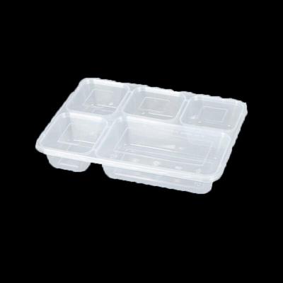 Disposable 5-Compartment Meal Prep Containers