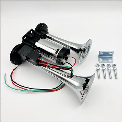 Wasserdichter integrierter elektrischer Pumpenhupen 12V/24V Doppelrohr Elektronische Steuerung Lufthorn Universeller LKW Automobil Lufthorn