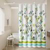 1pc Tropical Leaves with Birds Popular Shower Curtain Waterproof PEVA Botanical Bathroom Decor