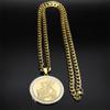 SAINT MICHAEL Archangel Crystal Hip Hop Necklace for Men Women Stainless Steel Rhinestone Big Pendant Necklaces Jewelry NZZZ506