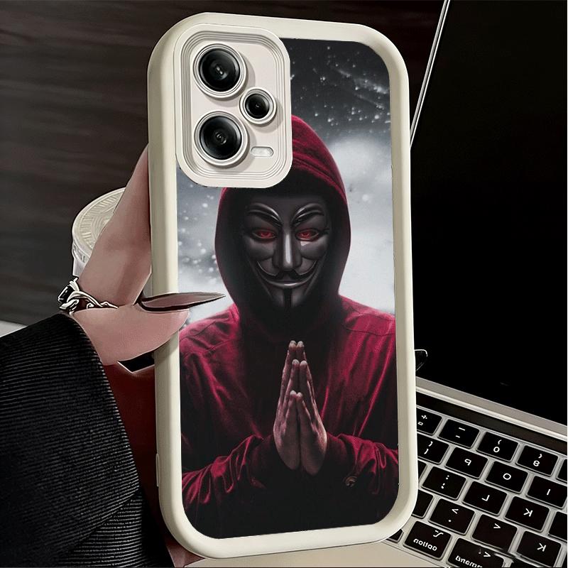 Phone Case for Xiaomi Redmi Note 15 14 13 Pro Plus Anonymous V Mask Shell 12S 11 11S 11T 5G 14S Soft Silicone Funda