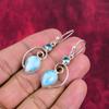 Larimar, Blaue Topas Ohrringe Edelsteinschmuck, 925 Sterlingsilber Handgefertigte Ohrringe, Neuestes Design Schmuck