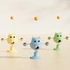 Wobbling Cat Toy with Suction Cup Interactive Cat Teaser Wand Toy with Gall Fruit Balls Treat Dispenser Toy for Indoor Cats Entertainment
