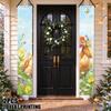 2D Flat, 2D Flat Printing 2pcs Easter Cross Doves Roses Party Banners, Christmas Decorations, Christmas Doorway Couplets, 2D Flat