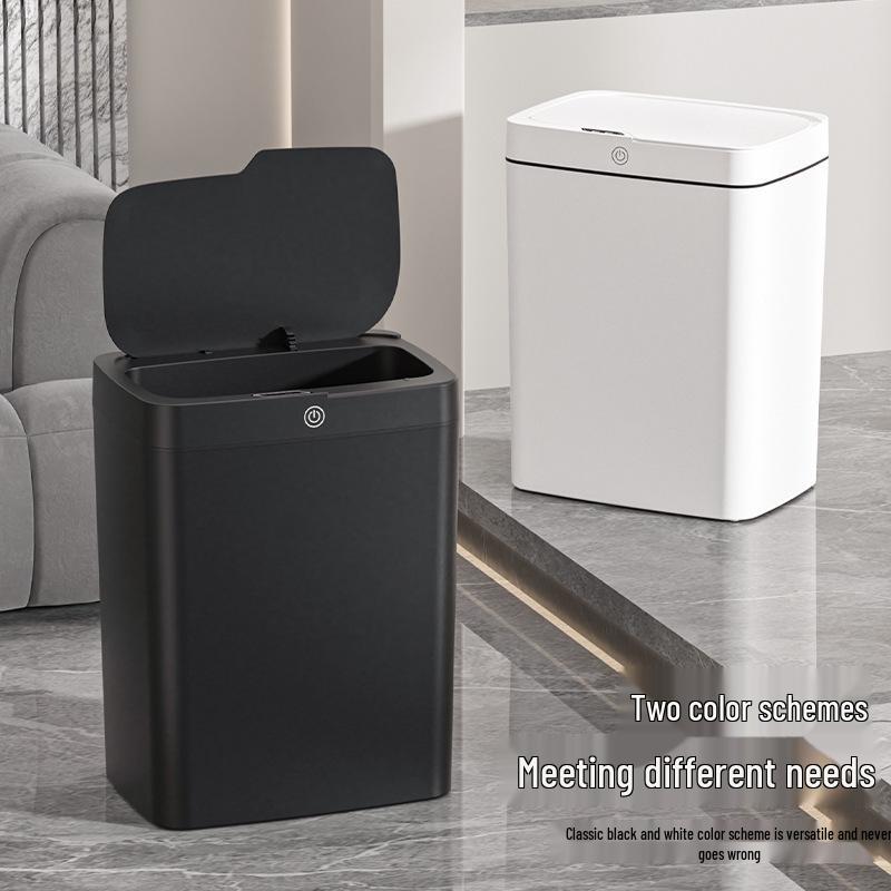 Intelligenter Sensor-Mülleimer mit Deckel - Leises automatisches Öffnen/Schließen für Küche & Wohnzimmer