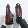 Men Dress Derbys Formal Business Leather Shoes Black Tuxedo Wedding Shoes Plus Size