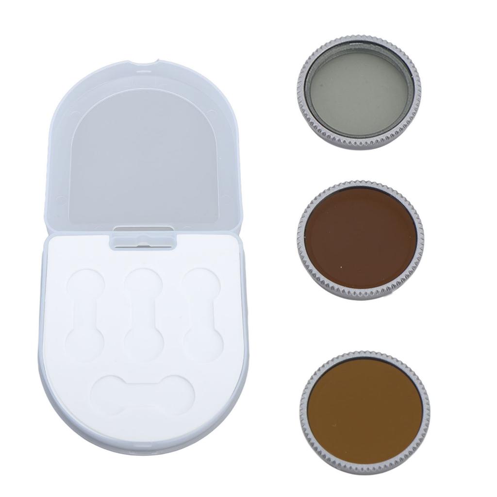 Filtru Cameră Acțiune 3 în 1 CPL ND8 ND16 Filtru Obiectiv Sticlă Optică Multi Stratificat Rezistent la Apă Zgârieturi