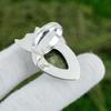 Natural Solar Moss Agate Mother Crescent Moon Solitaire New Ring Sterling Silver