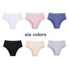 Damen-Panties in Übergröße mit hohem Bund aus reiner Baumwolle - Atmungsaktiv, Europäischer & Amerikanischer Stil, Halbe Hüftabdeckung, Bauchkontrolle.