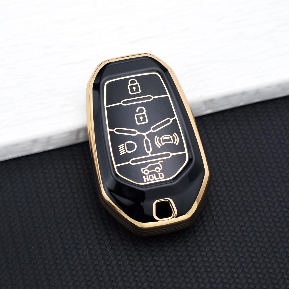 

Soft TPU Remote Key Case Cover for Ssangyong Rexton Y400 Y450 G4 (2021-2022) Protective Car Fob Shell Holder With Key Chain