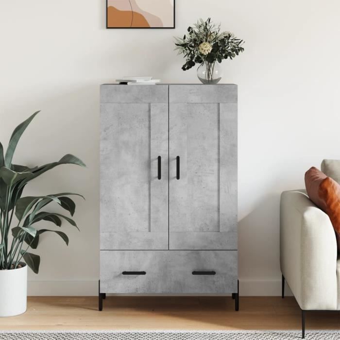 VidaXL Highboard Concrete Grey 69.5x31x115 Cm Engineered Wood 830336