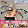 CLLOIO Simple Classic Half-Frame Myopia Prescription Reading Glasses Women Small Frame Anti Blue Ray Progressive Optical Eyeware