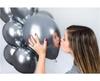 Balony Lateksowe, Srebrne Shiny Chrom, 33Cm, 50 Szt.