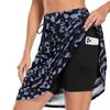 Women's Knee-Length Skirt Tennis Golf Casual Sports Skirt With Pockets