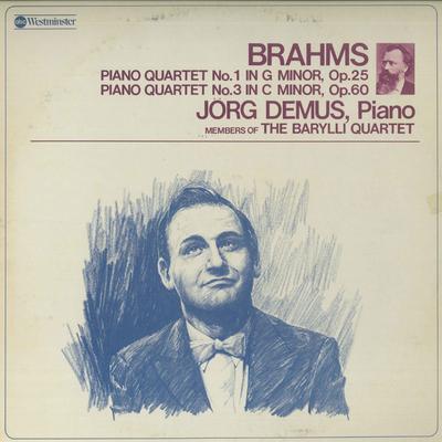LP Record JORG DEMUS, BARYLLI QUARTET - Brahms: Piano Quartet No. 1 In G Mi OW8047AW WESTMINSTER 1976 Japan Classical Used
