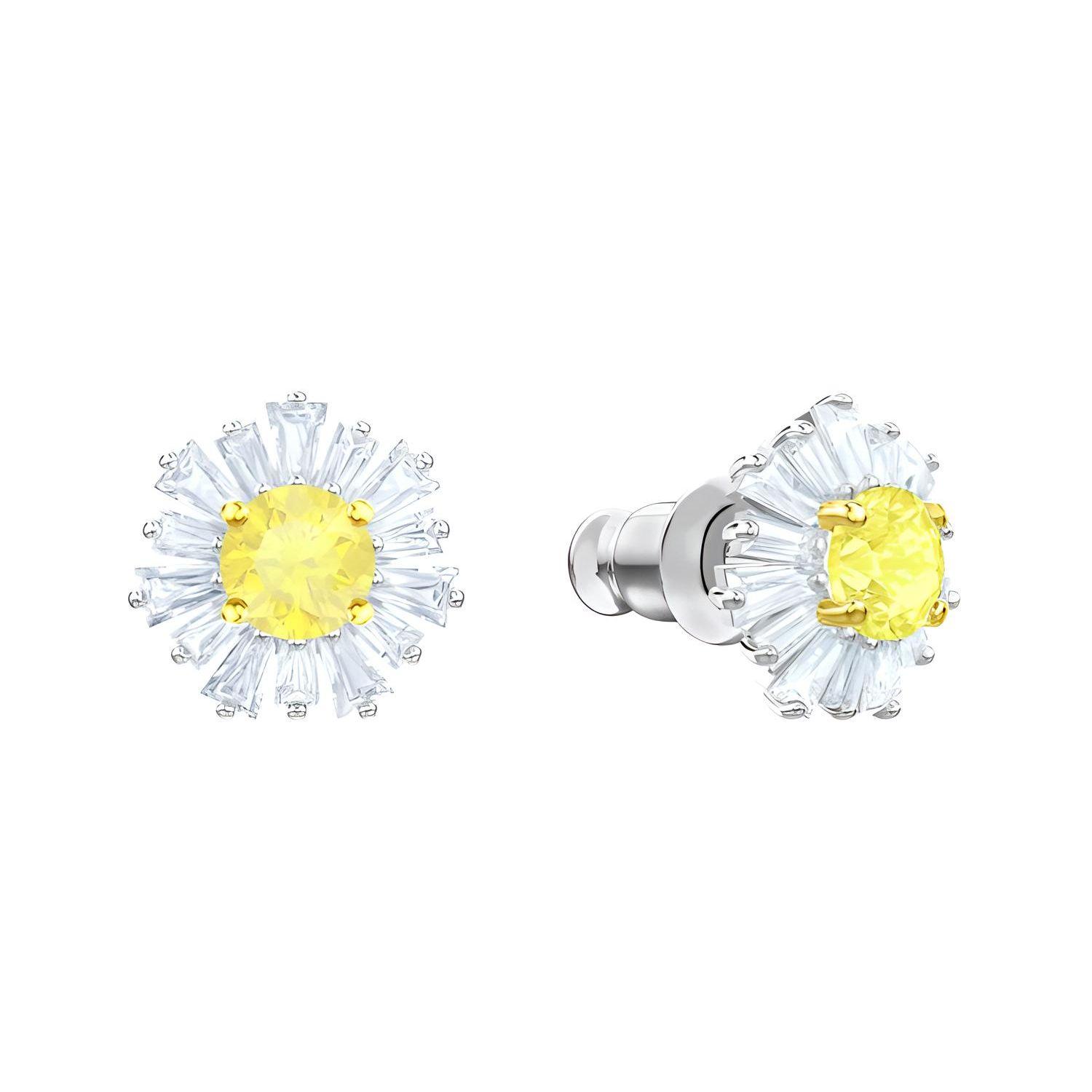 Swarovski Sunshine Sunflower Yellow Diamond Earrings Women earrings 5459591 White