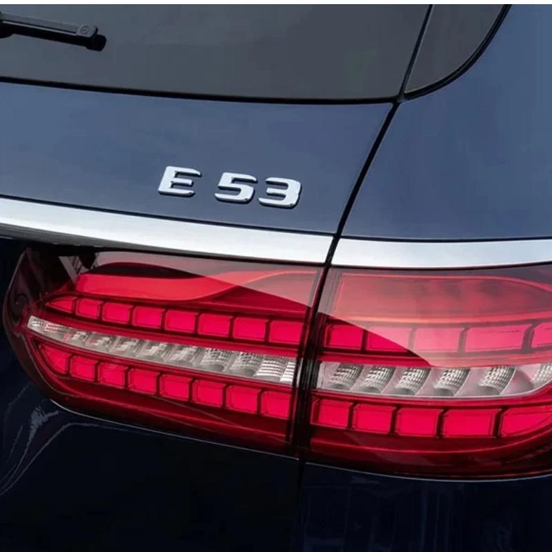 3D ABS Schwarz Chrom Buchstaben Autoaufkleber Heckklappenemblem Plakette Für E-Klasse W213 W212 E43 E53 E63 Logo Zubehör