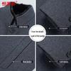 Hengyuanxiang Men's Cashmere Blend Double-Faced Wool Coat