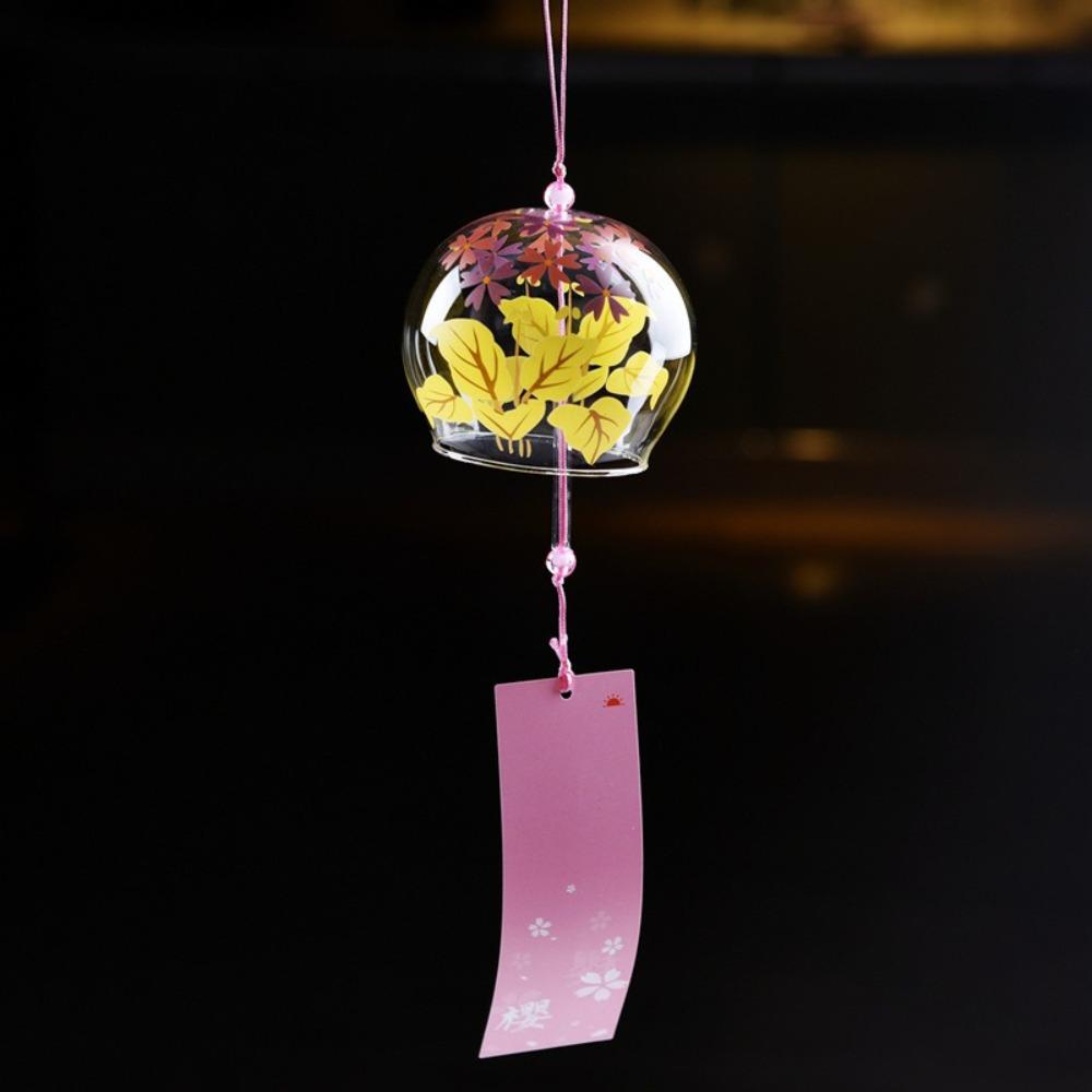 Pendant Design Glass Painted Wind Chime Glass Painting Wind Bell Door Decoration Gifts For Child