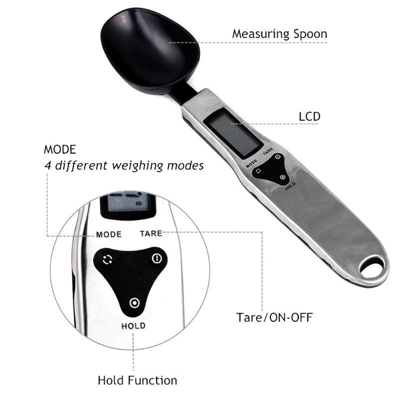 500G/0.1G Precise Digital Kitchen Measuring Spoons Electronic Spoon Lcd Display