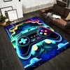 "Neon Gaming Controller Pattern Carpet with Abstract Colorful Design" Suitable for Use As an Anti-slip for Living Room Bedroom Sofas