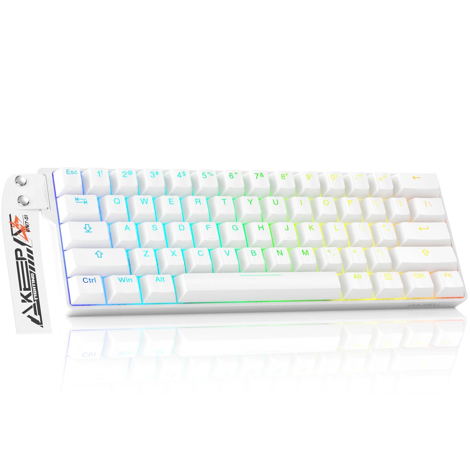 

DAREU EK60HE Gaming Keyboard with Rapid 8000Hz Polling Magnetic SOCD English 0.01mm Trigger, Rate, Hot-Swap Switches, Compatible, Tenkeyless, 60% білий