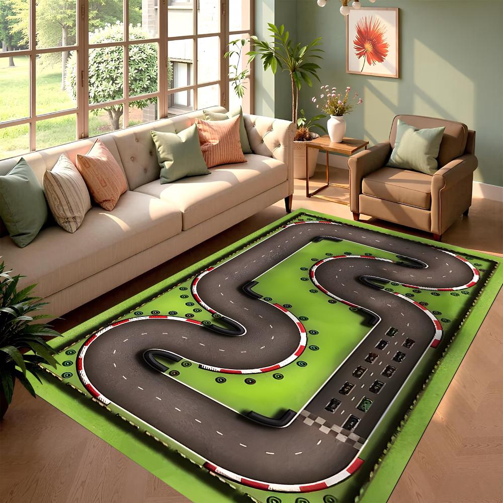

Серия ковров City & Race Track Нескользящий Мягкий Легко чистится Идеально для домашней игровой зоны Дачи Интерактивный Декор Детские ковры 40x60cm