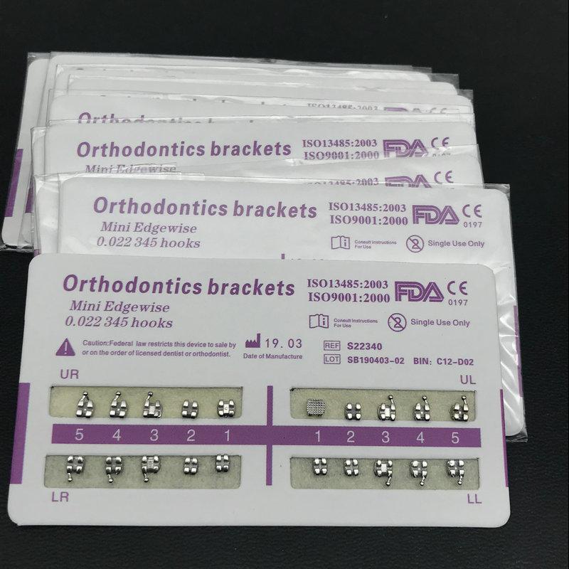 10packs Dental Orthodontic Metal Braces Bracket Mini Roth/MBT/Edgewise 022 Hooks 3 4 5