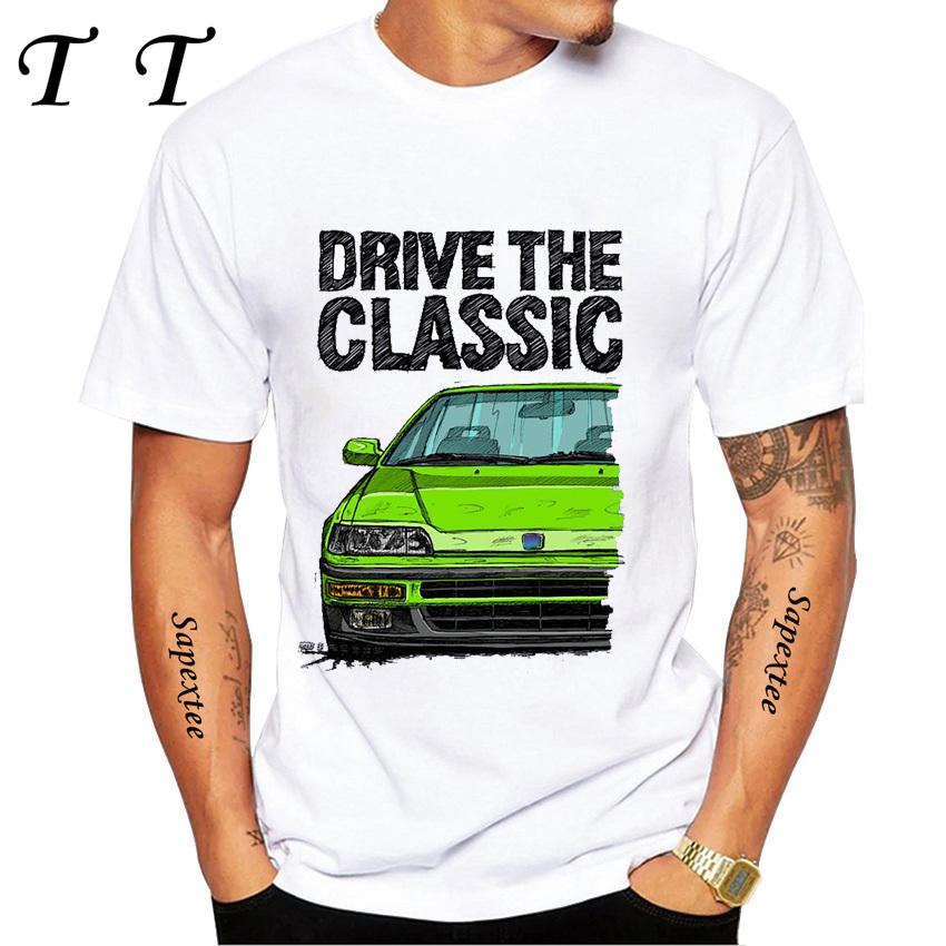 Guida La Classica CRX JDM Civic Type R Maglietta Nuova Uomo Manica Corta Ragazzo Top Casual Leggenda Giapponese Re del Drift Magliette Bianche