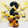 32" Black Car-Themed Number Balloon Set for Events