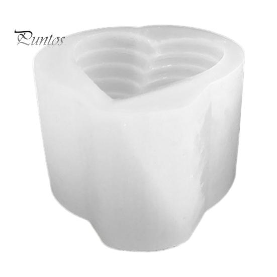 

3D Сердце свечи Форма Силиконовая форма Сердце любви с прозрачной текстурой День святого Валентина эпоксидная смола художественные поделки для шоколадного торта мыло свечи изготовление белый