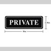 2pcs Private Sign for Doors,With Self Adhesive,8x2.8in,Black