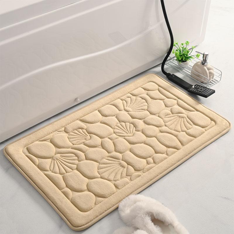 

Раковина з кам яним візерунком Вхідний килимок для підлоги Килимок для ванної кімнати Нековзний килимок Туалетний абсорбуючий килимок для ніг 40*60cm хакі