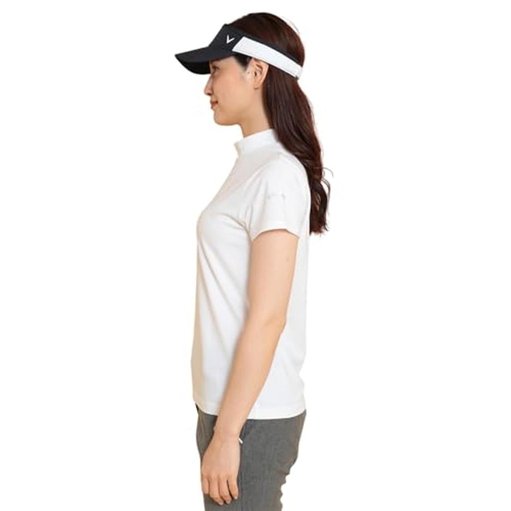 Callaway Short Sleeve Mock Neck Shirt Bear Golf Undershirt C24234202 L Women's (Stretchable, Print) / / 1030_White
