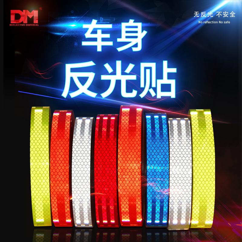 15 mm/30 mm DIY reflekterende klistremerker for biler, motorsykler, elektriske sykler, hjelmer, refleksremser Sikkerhetsadvarsel felgdekaltape